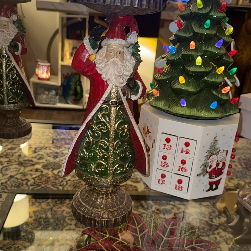 Santa Candle Holder